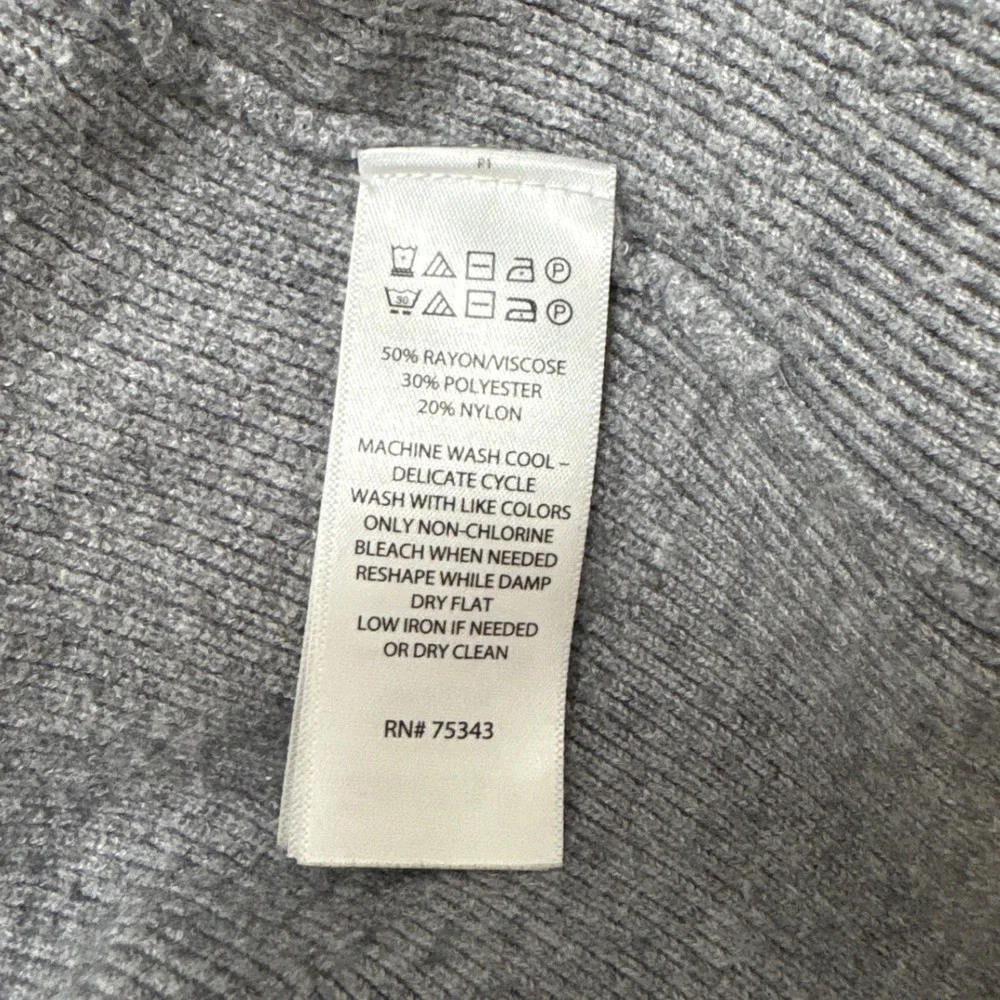 Cynthia Rowley Gray Ribbed Knit Hooded Sweater Dress Womens Small Long Sleeve - Picture 4 of 7